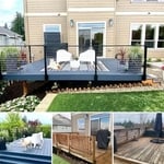 Deck in Trex’s ‘Winchester Grey’ with railing in ‘City Post’