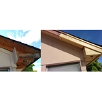 Soffit and fascia carpentry repair.