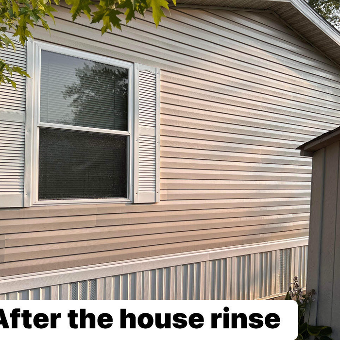 Soft washing a home!