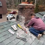 This is my dad an a worker putting the new lead in.