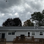 A ranch roof near completion.