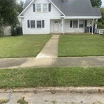 Small city lots with cement edging