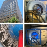 Commercial blower wheel cleaning