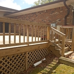 Bryant and Minnie Deck Stain, Porch Re Vamp, Garbage door painting, and more that will be on the next estimate from these amazing clients