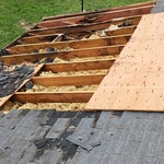Removed part of the roof that was no longer any good