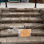 Damaged stairs pre repair