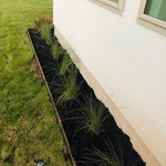 along the wall
