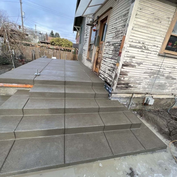 Patio and stairs