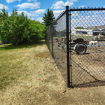 6ft bl fence, double gate