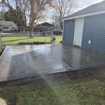 Patio, shed slab