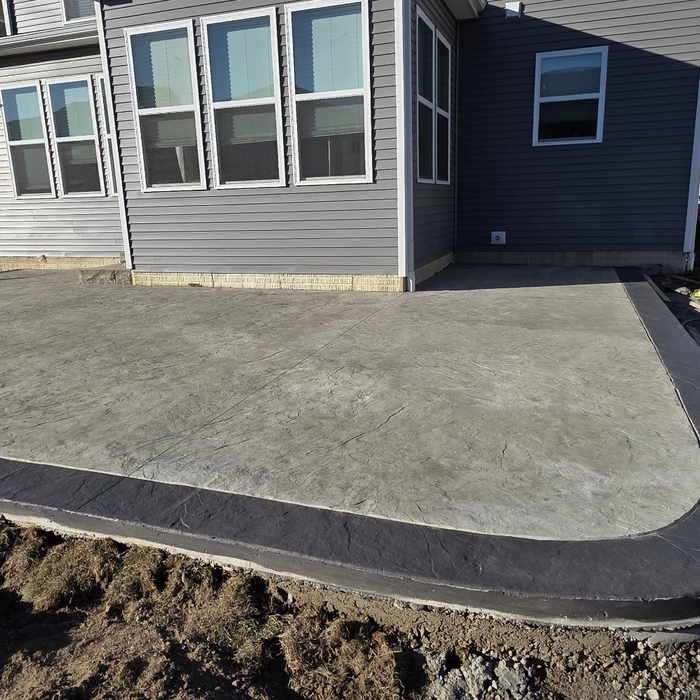 Stamped concrete patio
