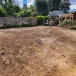 Residential backyard - mid project progress