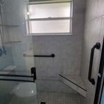 Full remodel with 12"x12" tile.