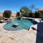 Lots of dirt in pool surface & bush leaves all over top. Water was starting to look a bit cloudy.