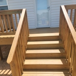 Deck repair and staining