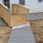 Ramp and concrete pad