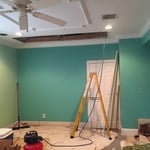 3rd story attic turned into gym.