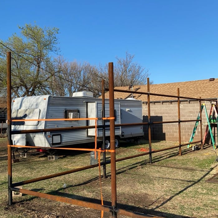 Welded pipe fence