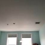 Empty ceiling. Power source located in middle of ceiling
