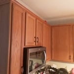 Original wood cabinets
