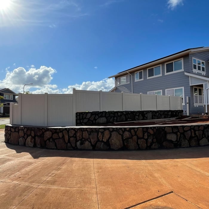 Vinyl Fence on Wall