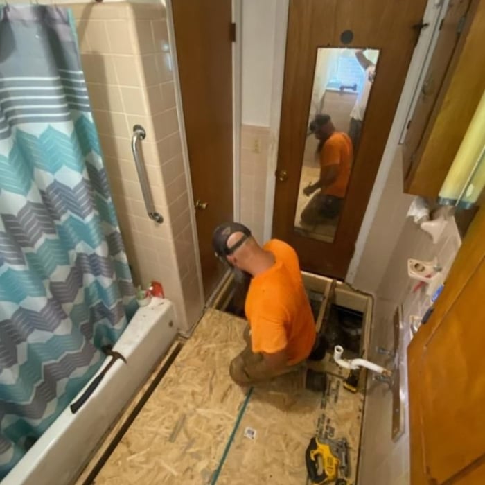 Bathroom floor
