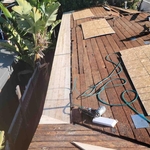 New primed roof boards.