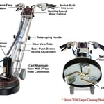 Only Thing Different from this machine head from ours is the this one is missing the brushes. Ours is better because the brush head gives better agitation.