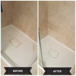 Shower before & after