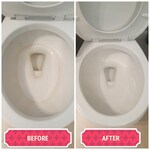 Toilet before & after