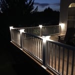 New deck with post lighting.