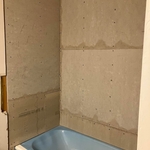 New tub and surrounding