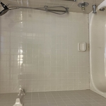 New tub and surrounding