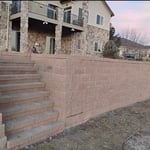 Retaining wall install