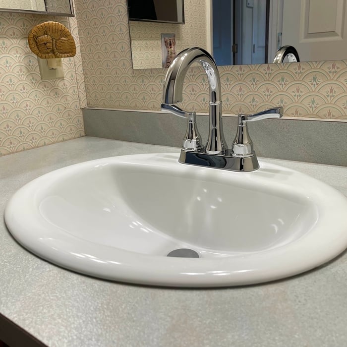 Vanity sink installation