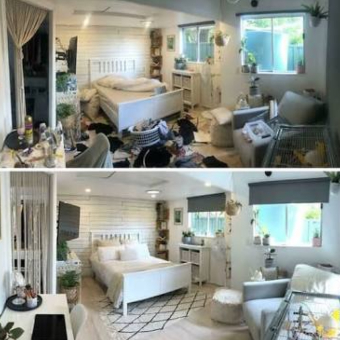 Bedroom clean