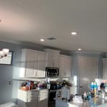Crown install above cabinets