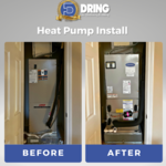Before & After of a Carrier Heat Pump Installation