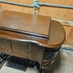 Restored antique sewing machine