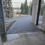 Heated paver driveway