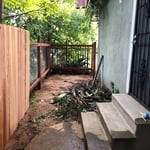 Fence repair in progress
