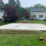 Concrete Pad & Retaining Wall For Basketball Court