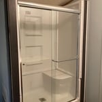 bathtub removal walk-in shower with seating bench installment completion