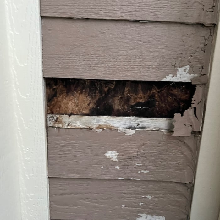Exterior siding repair and paint for a realtor