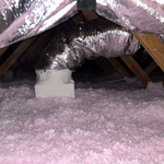 Blown-in insulation (fiberglass)