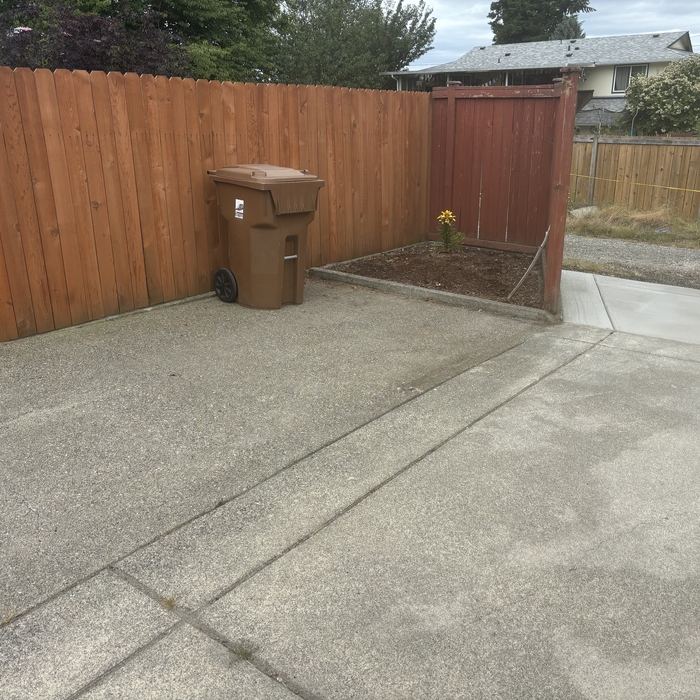 Old fence demo/ Extension of Concrete driveway- July 2024