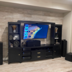 We recently completed a comprehensive home theater installation that also involved network optimization and design. Our team installed a high-performance AV receiver to power the theater system, ensuring top-quality sound and video output. To enhance connectivity throughout the home, we added PoE Gigabit switches and strategically placed access points for seamless wireless coverage.
In addition to the home theater setup, we designed and implemented a robust network architecture that supports t