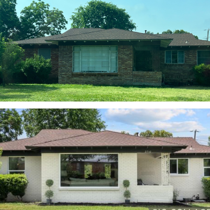 Exterior paint, new windows and updated modernized appearance