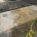 After 6 month of no cleaning versus a clean slab