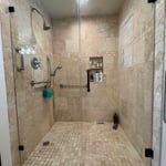 Instal showers door